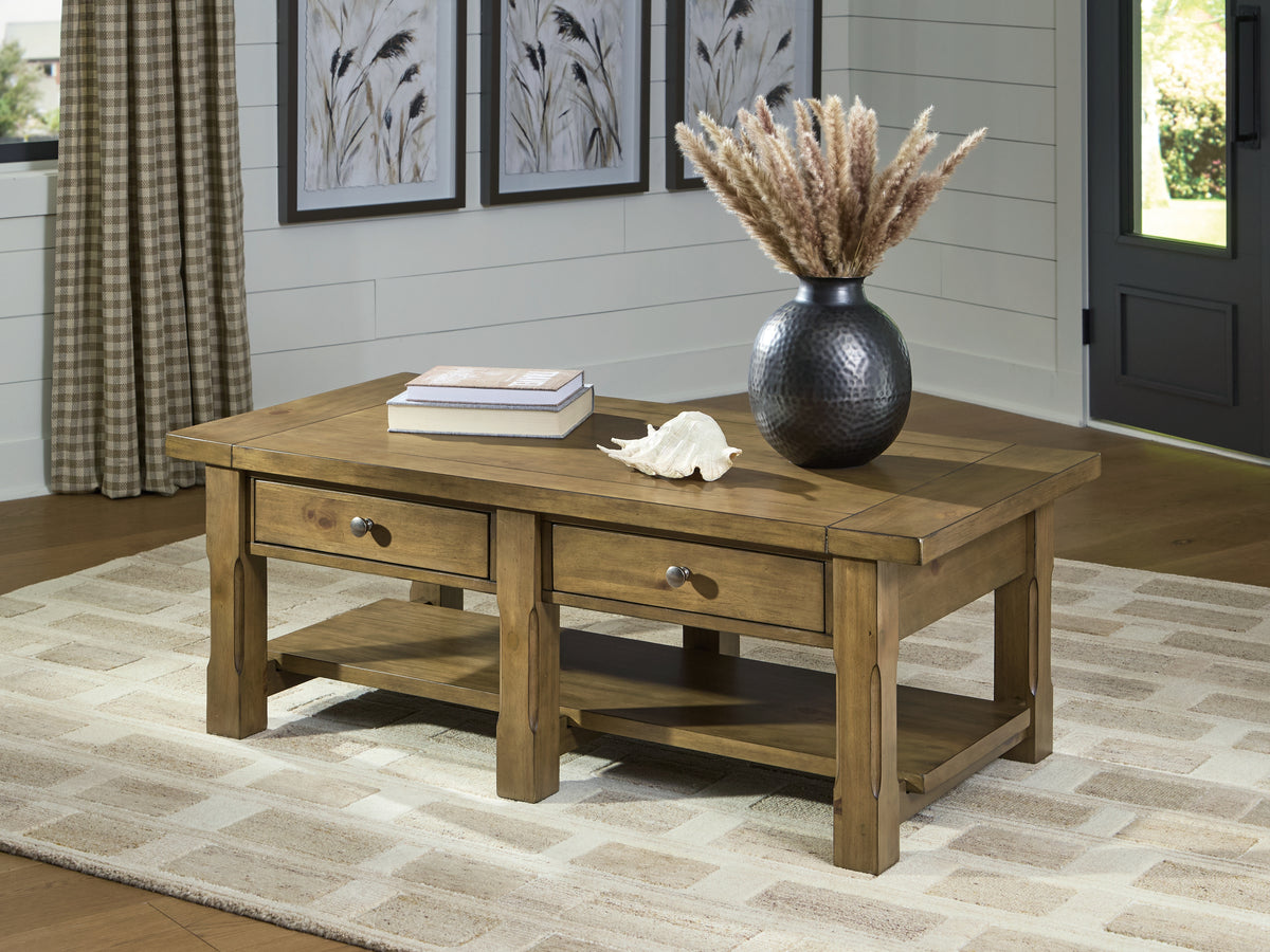 Tampa Furniture Outlet Lutz - Ashley Furniture - Vandenmore Coffee Table - Rectangular Cocktail Table - T539-1