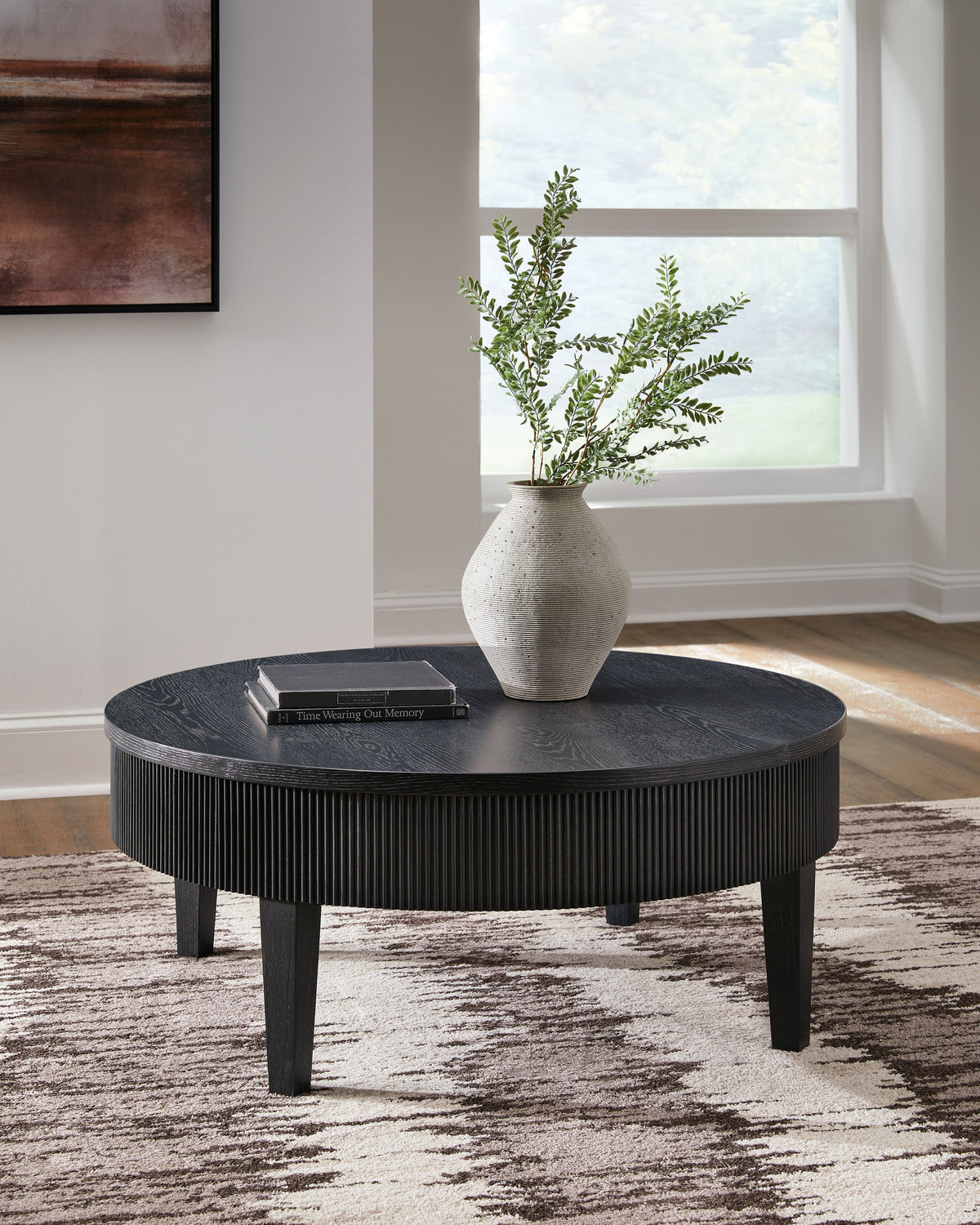 Tampa Furniture Outlet Lutz - Ashley Furniture - Marstream Coffee Table - Round Cocktail Table / Black - T551-8