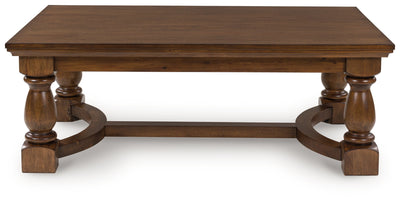 Tampa Furniture Outlet Lutz - Ashley Furniture - Sturlayne Coffee Table - Rectangular Cocktail Table / Brown - T609-1