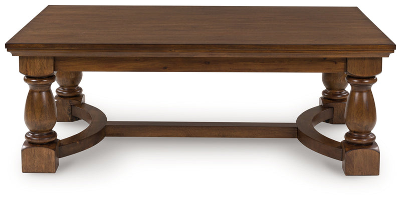 Tampa Furniture Outlet Lutz - Ashley Furniture - Sturlayne Coffee Table - Rectangular Cocktail Table / Brown - T609-1