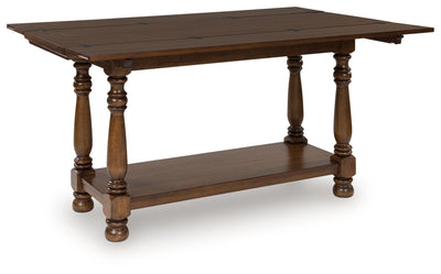 Tampa Furniture Outlet Lutz - Ashley Furniture - Sturlayne Flip Top Sofa Table - Flip Top Sofa Table / Brown - T609-4