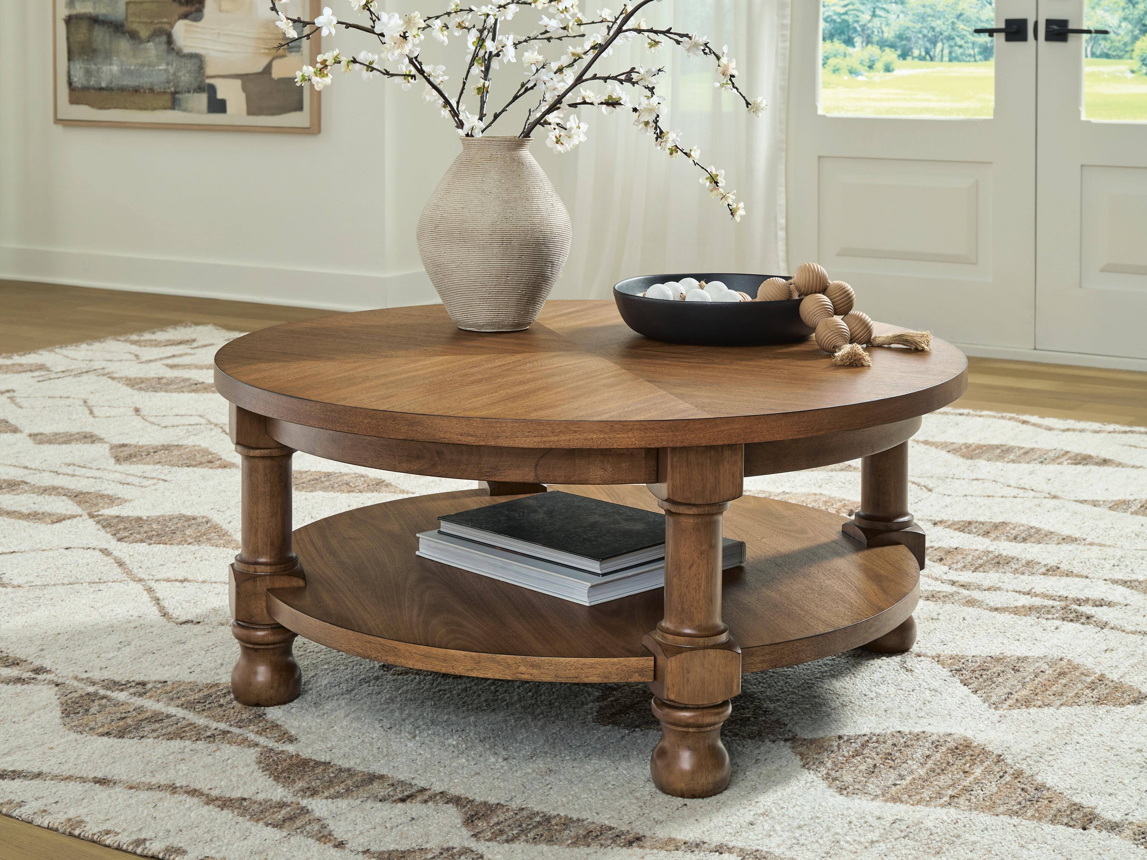 Tampa Furniture Outlet Lutz - Ashley Furniture - Chadworth Coffee Table - Round Cocktail Table - T614-8