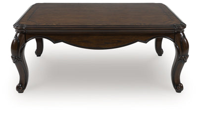 Tampa Furniture Outlet Lutz - Ashley Furniture - Maylee Coffee Table - Rectangular Cocktail Table / Dark Brown - T617-1