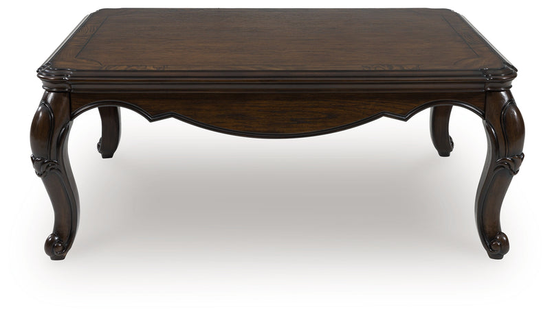 Tampa Furniture Outlet Lutz - Ashley Furniture - Maylee Coffee Table - Rectangular Cocktail Table / Dark Brown - T617-1