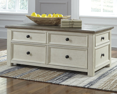 Tampa Furniture Outlet Lutz - Ashley Furniture - Bolanburg Coffee Table with Lift Top - Lift Top Cocktail Table / Two-tone - T637-20