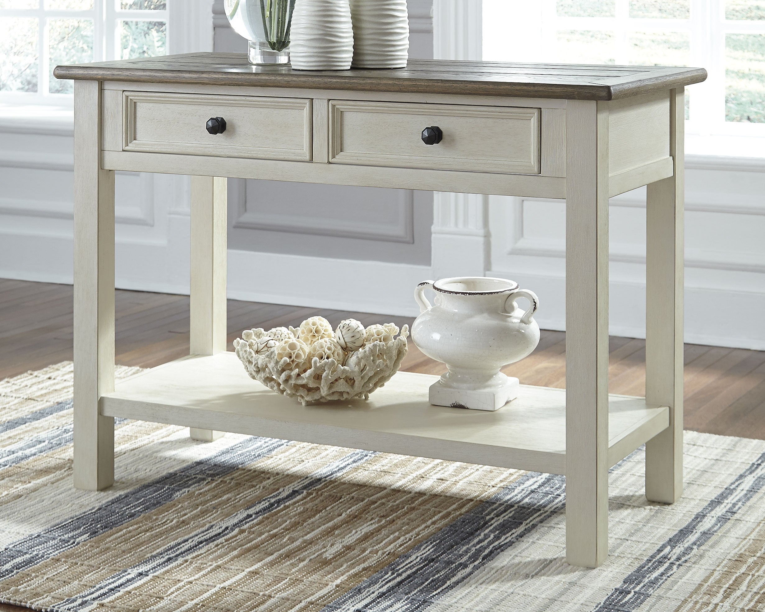 Tampa Furniture Outlet Lutz - Ashley Furniture - Bolanburg Sofa/Console Table - Sofa Table / Two-tone - T637-4