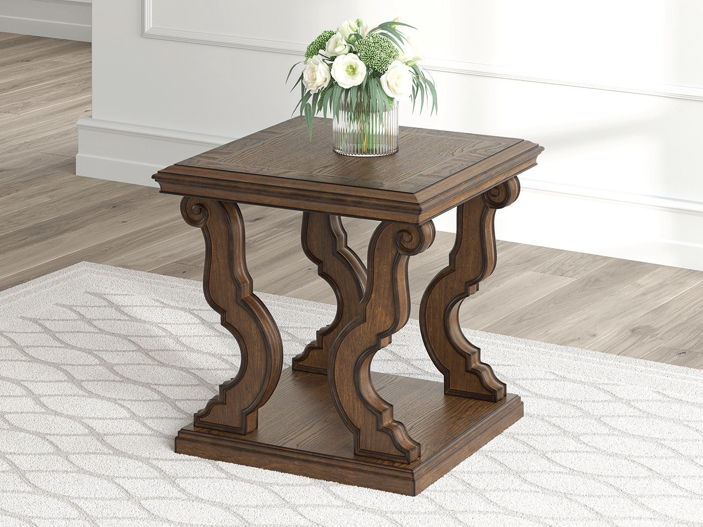 Tampa Furniture Outlet Lutz - Ashley Furniture - Maylee End Table - Square End Table / Dark Brown - T647-2