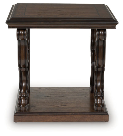 Tampa Furniture Outlet Lutz - Ashley Furniture - Maylee End Table - Square End Table / Dark Brown - T647-2
