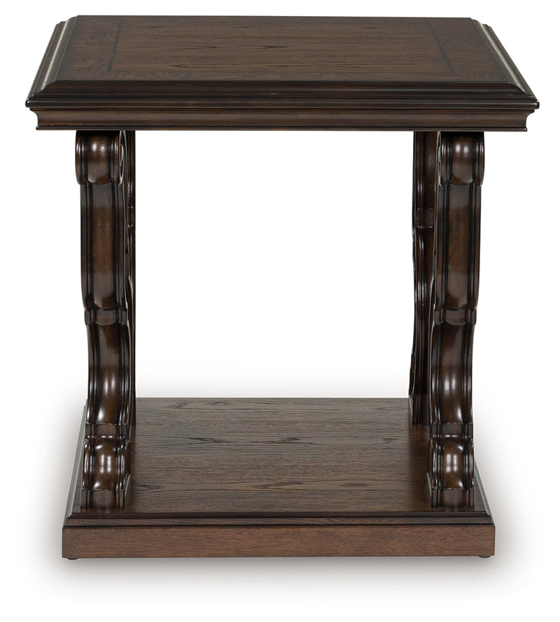 Tampa Furniture Outlet Lutz - Ashley Furniture - Maylee End Table - Square End Table / Dark Brown - T647-2