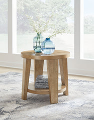 Tampa Furniture Outlet Lutz - Ashley Furniture - Kristiland End Table - Round End Table / Light Brown - T674-6