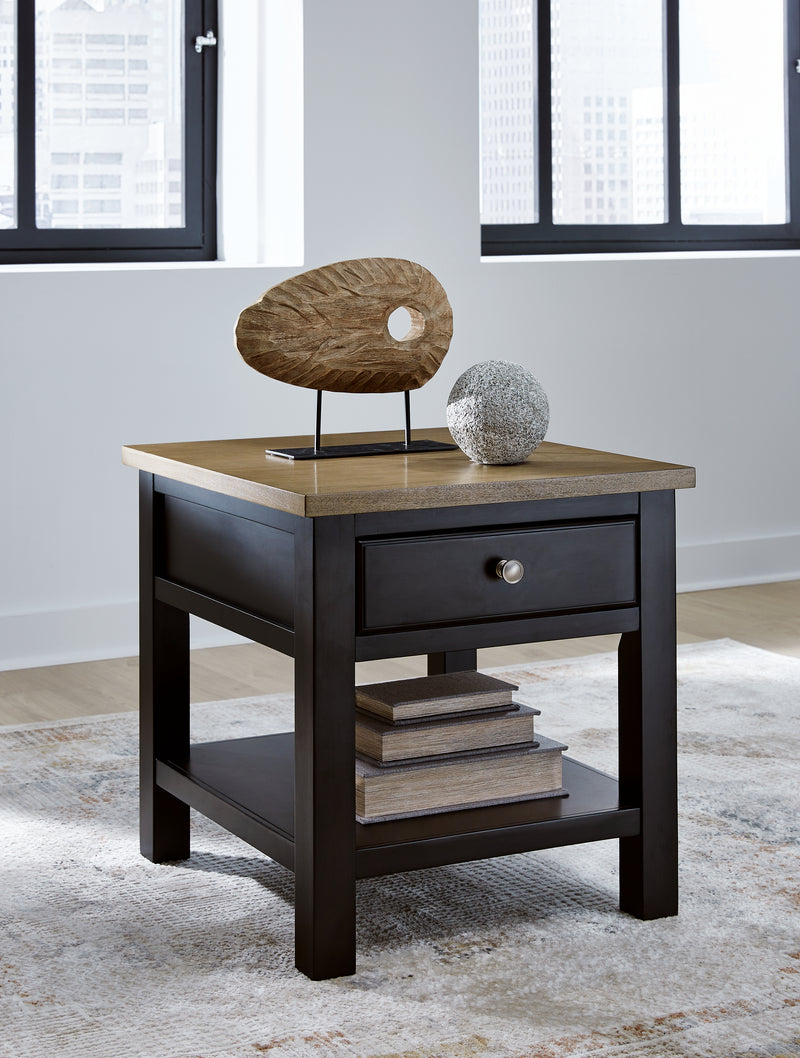 Tampa Furniture Outlet Lutz - Ashley Furniture - Drazmine End Table - Rectangular End Table / Brown - T734-3