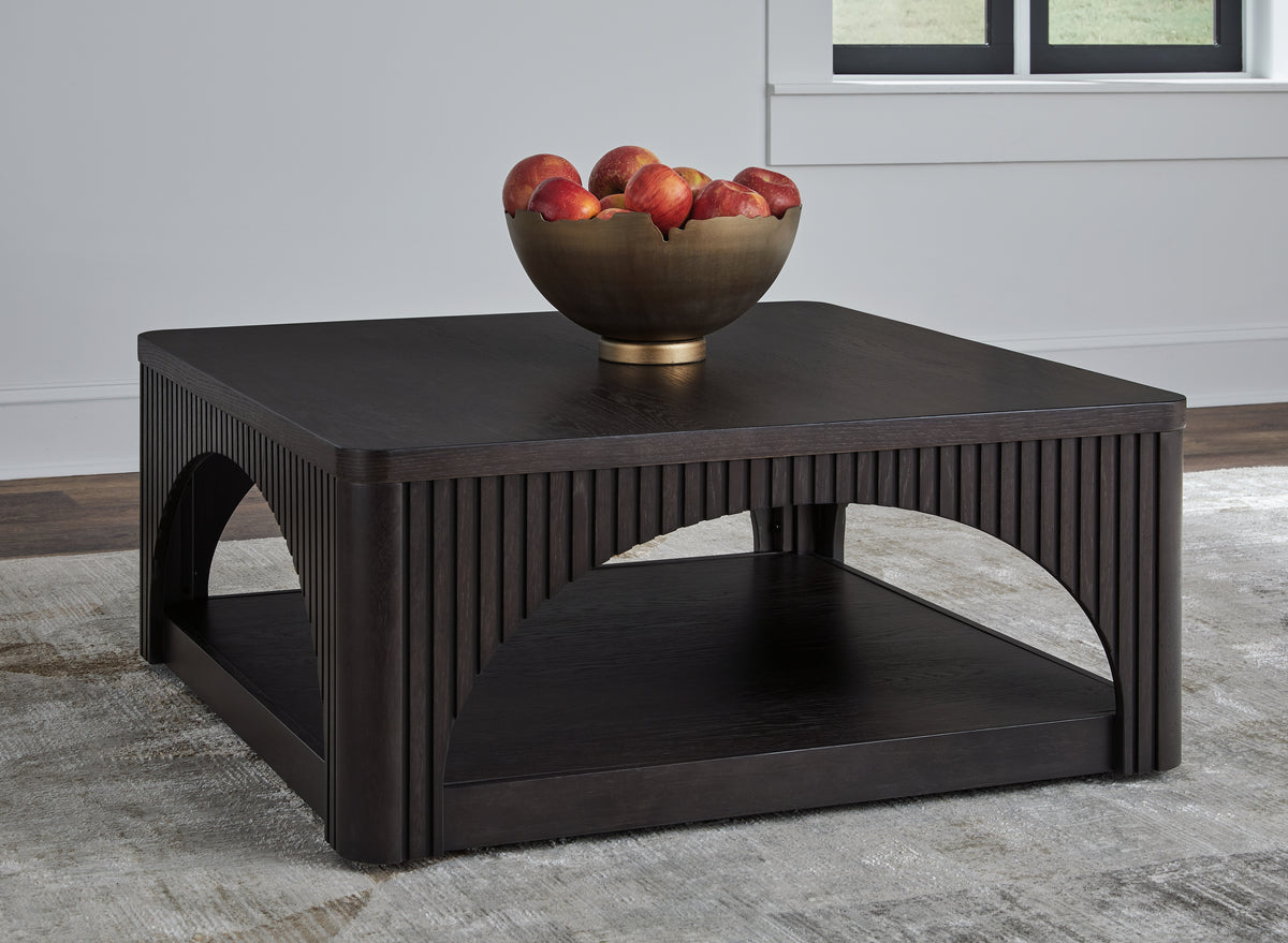 Tampa Furniture Outlet Lutz - Ashley Furniture - Yellink Coffee Table - Square Cocktail Table / Black - T760-8