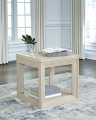 Tampa Furniture Outlet Lutz - Ashley Furniture - Marxhart End Table - Square End Table / Bisque - T791-2