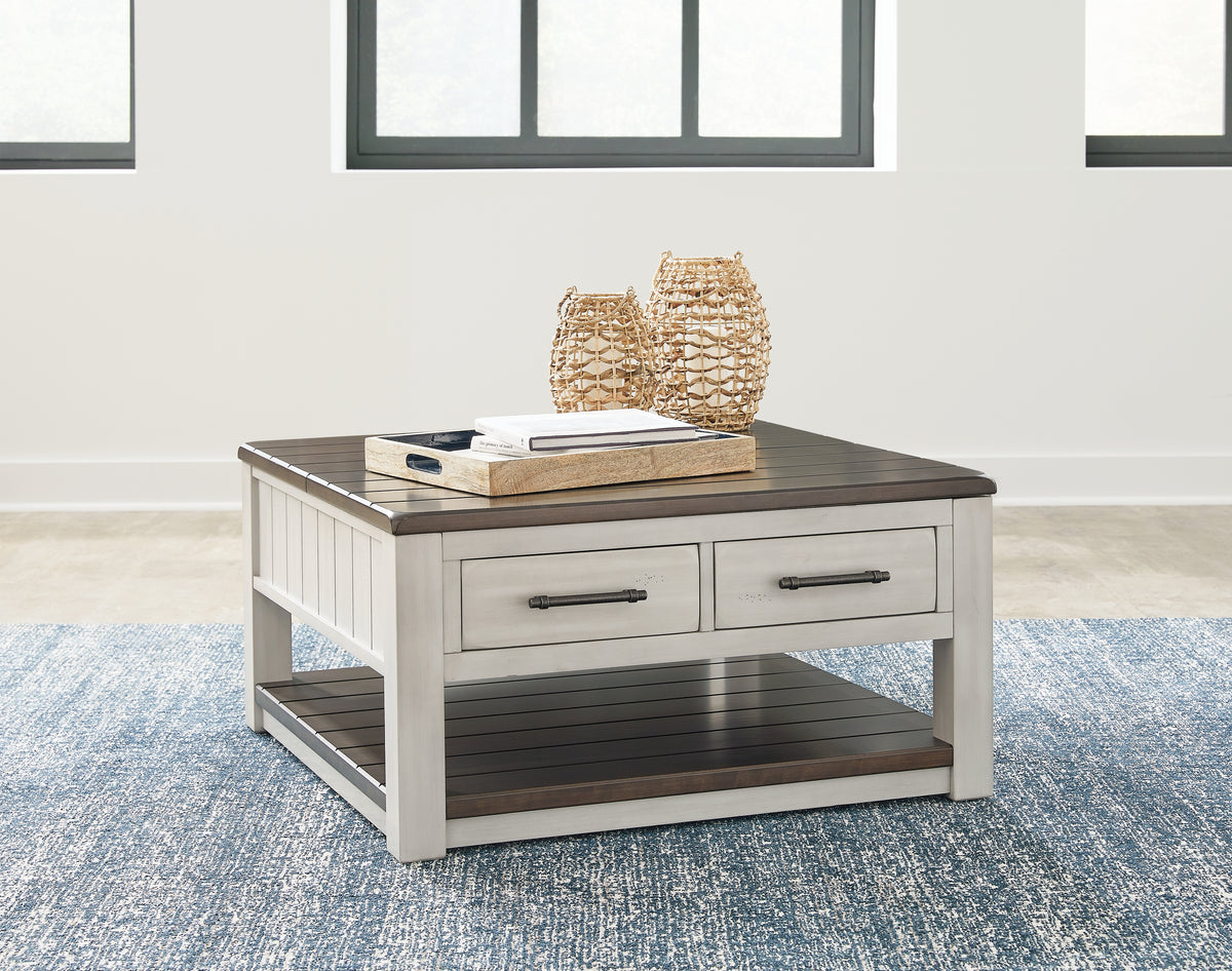 Tampa Furniture Outlet Lutz - Ashley Furniture - Darborn Lift-Top Coffee Table - Lift Top Cocktail Table / Gray/Brown - T796-00