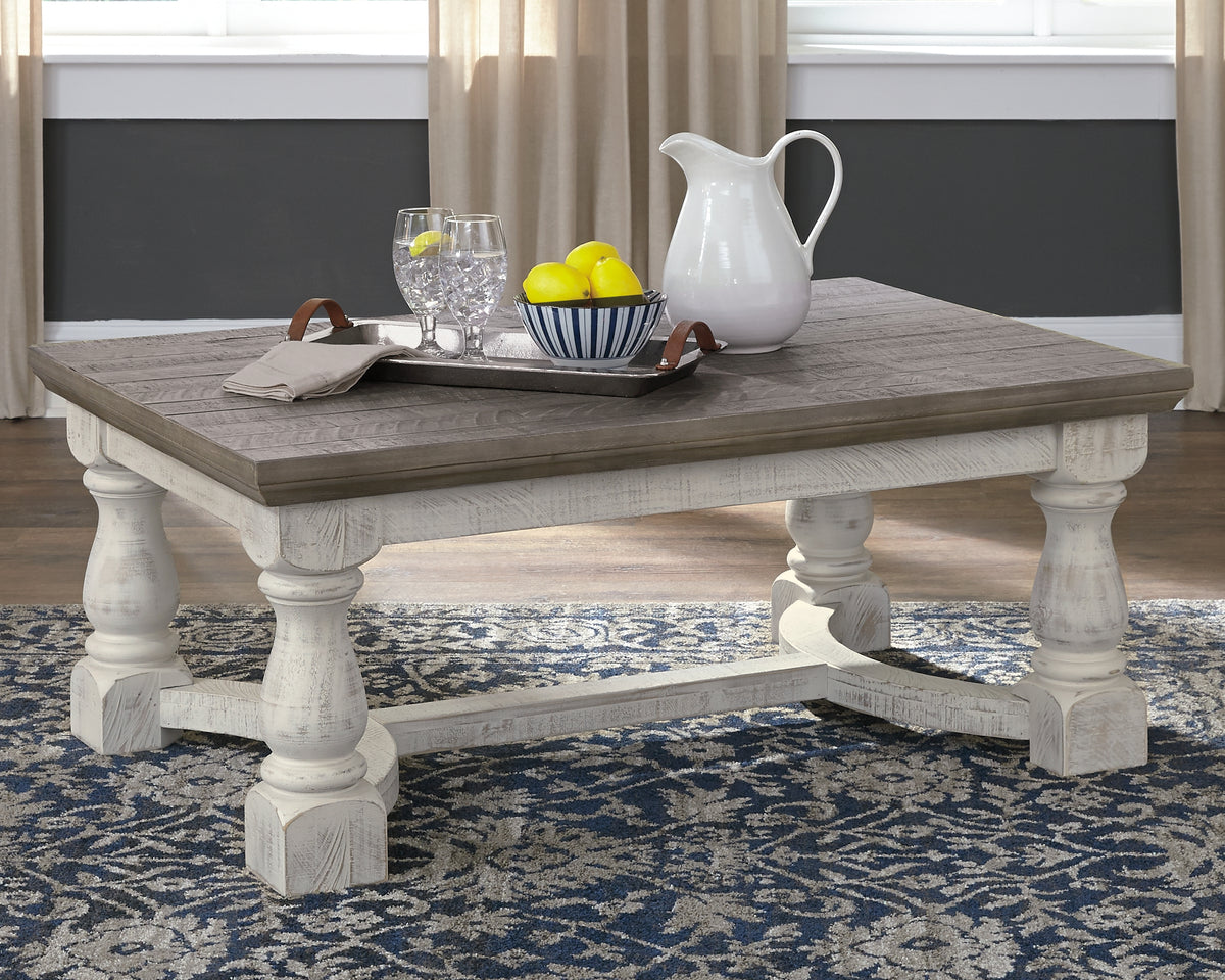 Tampa Furniture Outlet Lutz - Ashley Furniture - Havalance Coffee Table - Rectangular Cocktail Table / Gray/White - T814-1