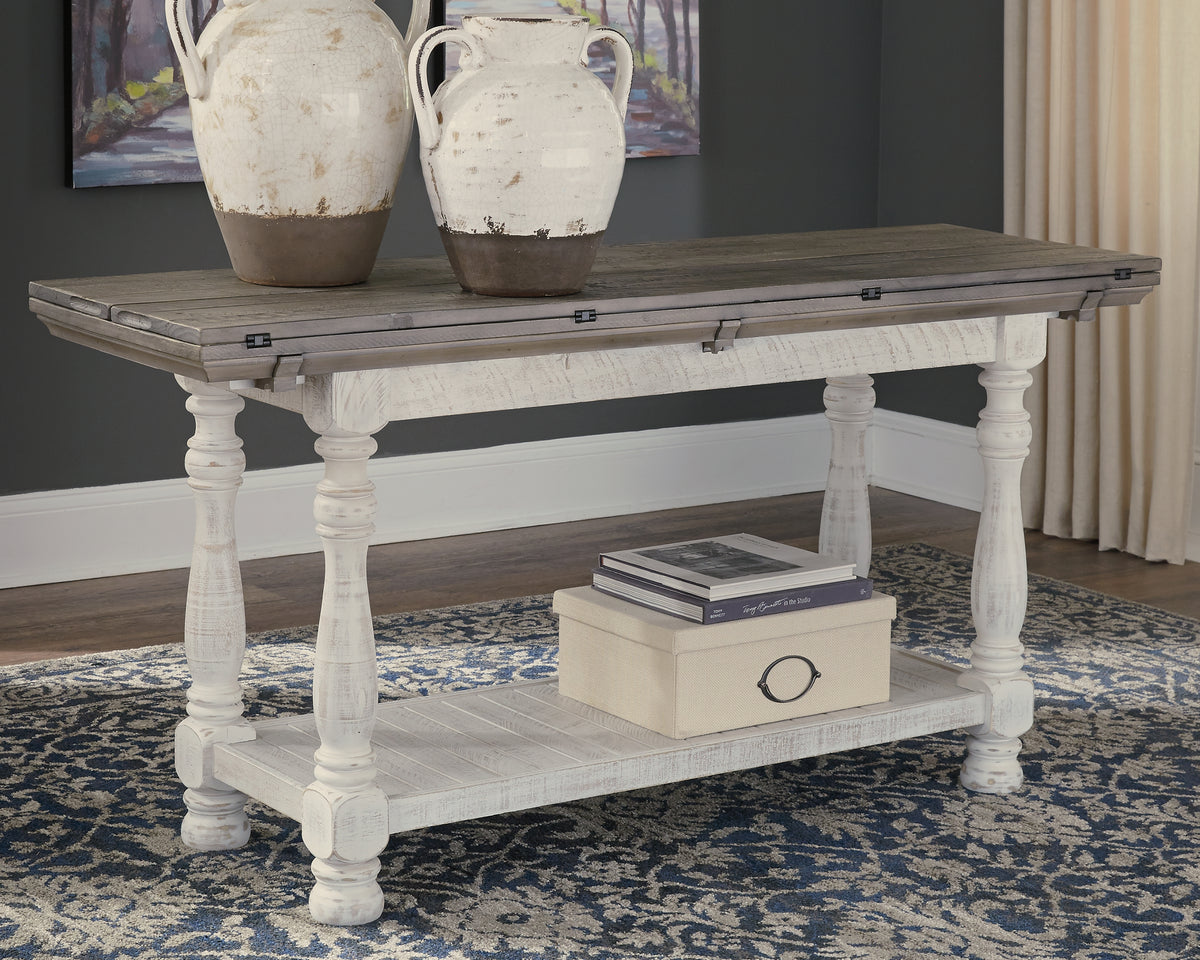 Tampa Furniture Outlet Lutz - Ashley Furniture - Havalance Sofa/Console Table - Flip Top Sofa Table / Gray/White - T814-4