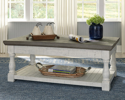 Tampa Furniture Outlet Lutz - Ashley Furniture - Havalance Lift-Top Coffee Table - Lift Top Cocktail Table / White/Gray - T994-20