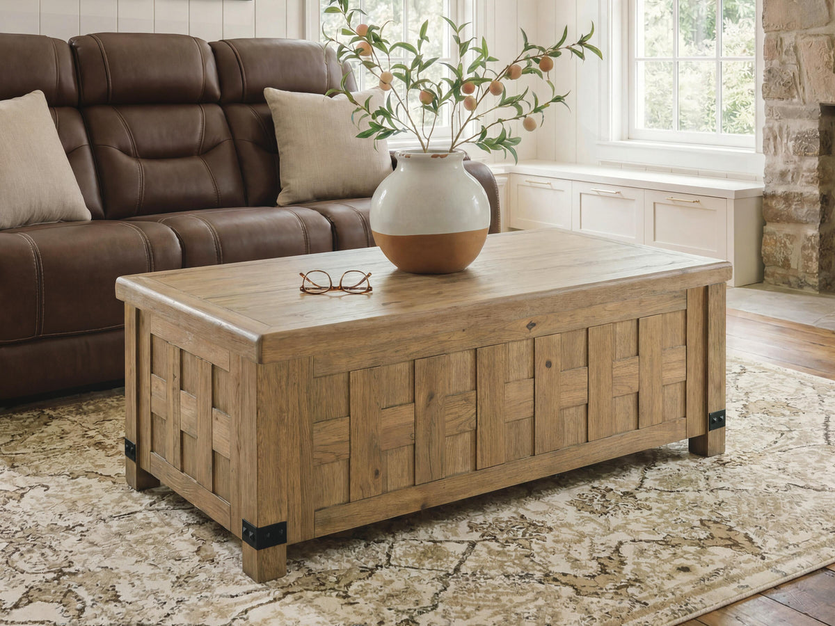 Tampa Furniture Outlet Lutz - Ashley Furniture - Ridgester Lift-Top Coffee Table - Lift Top Cocktail Table - T858-9