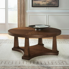 Tampa Furniture Outlet Lutz - Ashley Furniture - Rustic Plains Coffee Table - Round Cocktail Table - T877-8