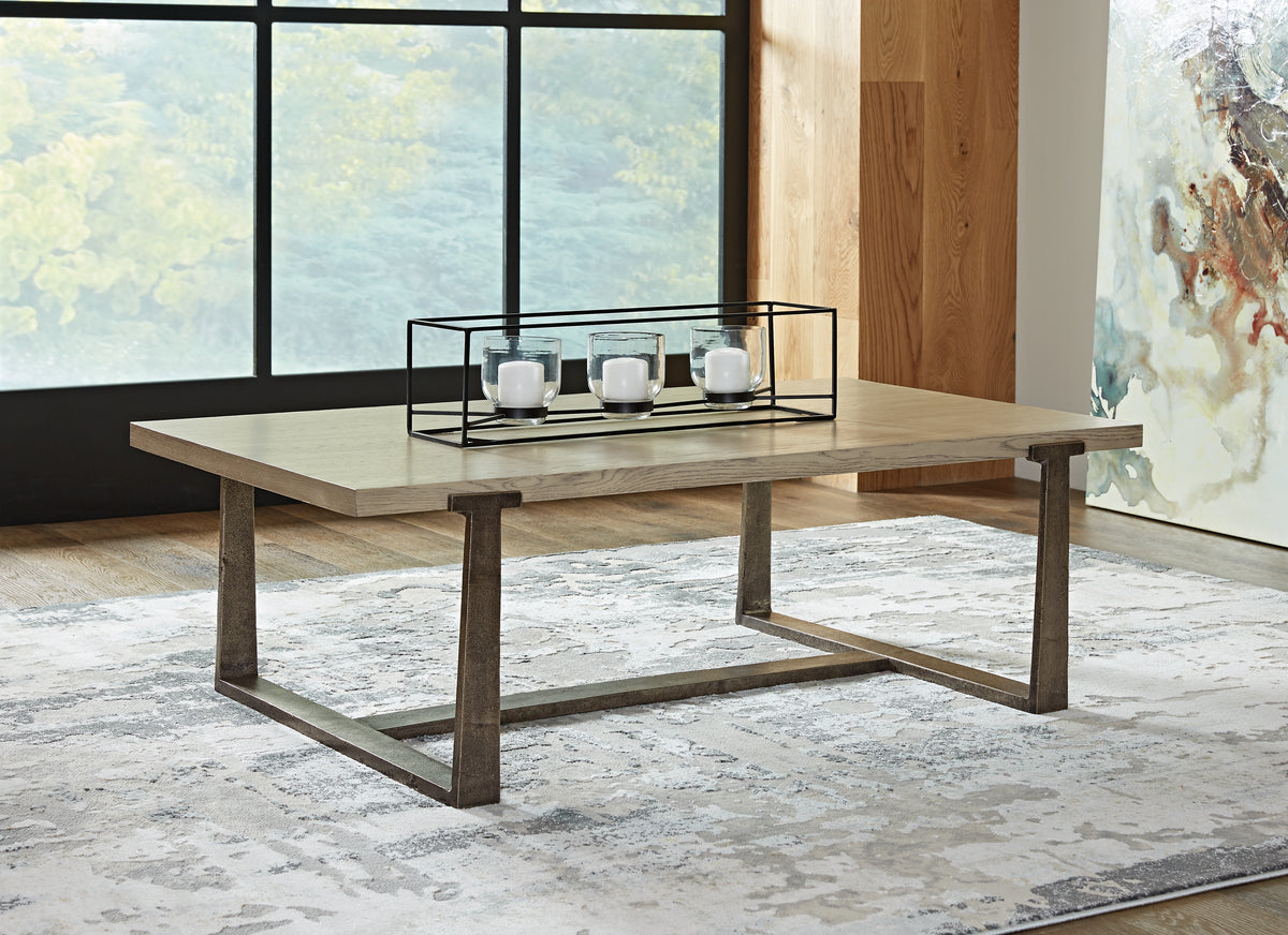 Tampa Furniture Outlet Lutz - Ashley Furniture - Dalenville Coffee Table - Rectangular Cocktail Table / Gray - T965-1