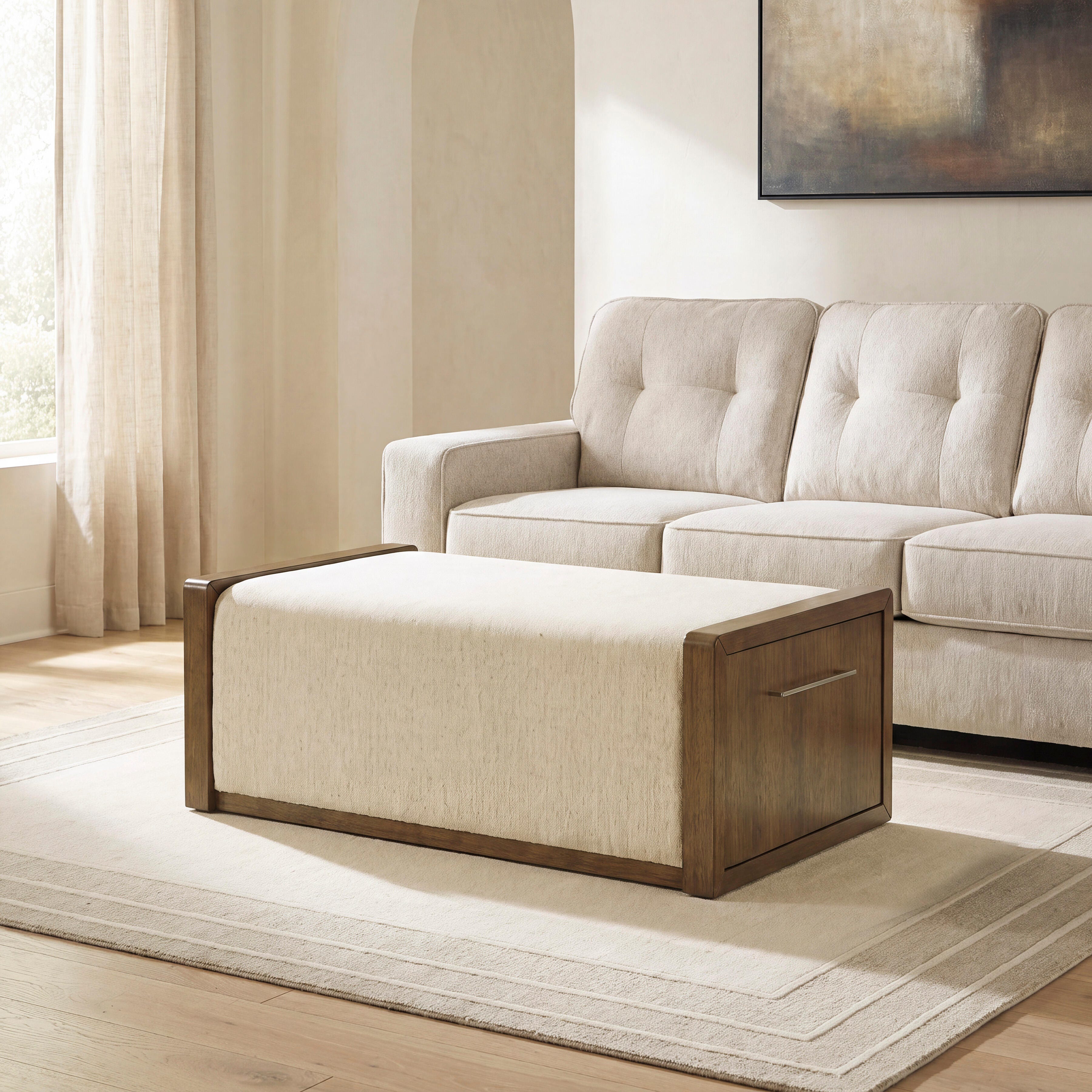 Tampa Furniture Outlet Lutz - Ashley Furniture - Marxmore Upholstered Ottoman with Storage - UPH Ottoman with Storage - T983-20