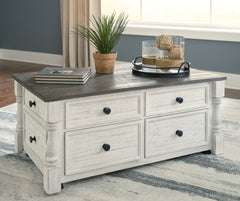 Tampa Furniture Outlet Lutz - Ashley Furniture - Havalance Lift-Top Coffee Table - Lift Top Cocktail Table / White/Gray - T994-20