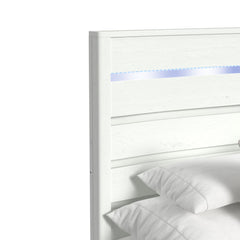Tobias Queen Bed with LED in White