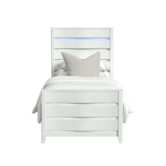 Tobias Twin Bed with LED in White