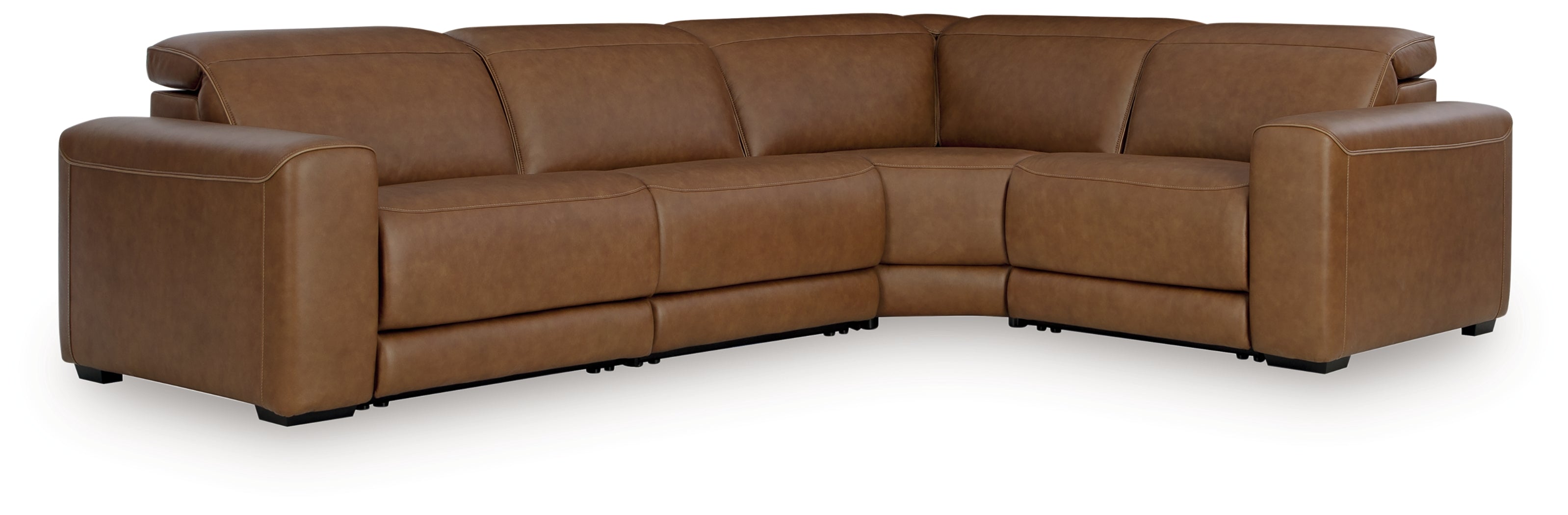 Tampa Furniture Outlet Lutz - Ashley Furniture - Magic Man Sectional - 4-Piece Power Reclining Sectional / Caramel - PCU10700S11