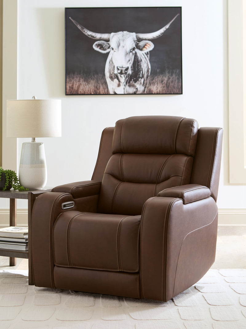 Tampa Furniture Outlet Lutz - Ashley Furniture - Knightington Living Room - Power Recliner w/Audio Seating / Brown - PCU1160213A