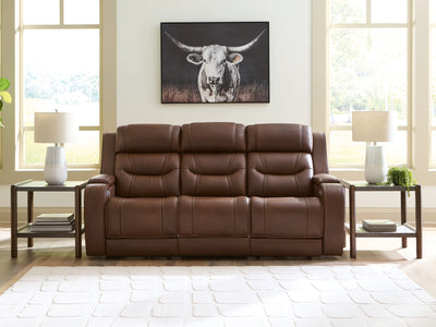 Tampa Furniture Outlet Lutz - Ashley Furniture - Knightington Living Room - PWR REC Sofa w/Audio Seating / Brown - PCU1160215A