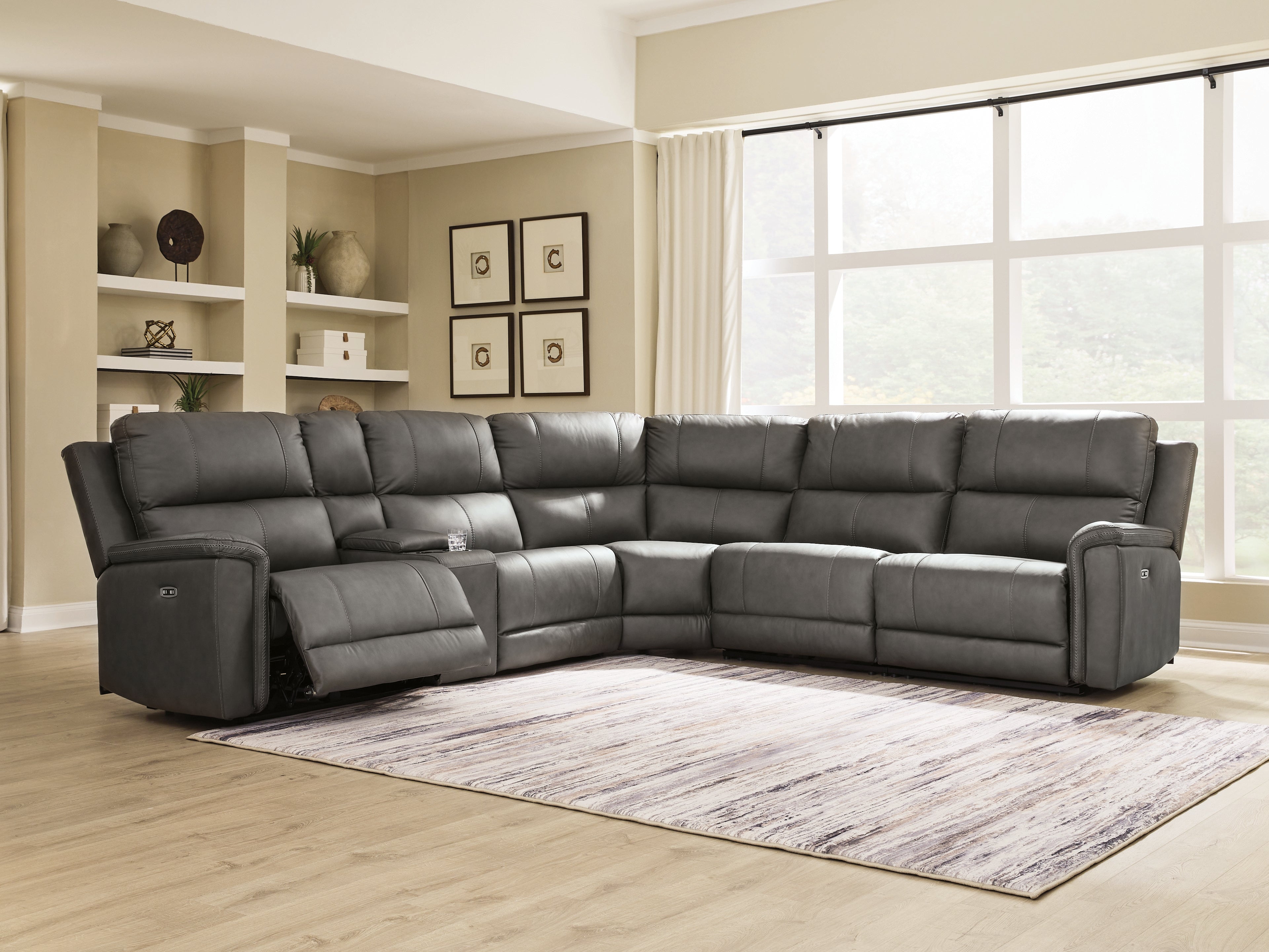 Tampa Furniture Outlet Lutz - Ashley Furniture - Bleckley Sectional - 6-Piece Power Reclining Sectional / Anchor - PCU12000S5