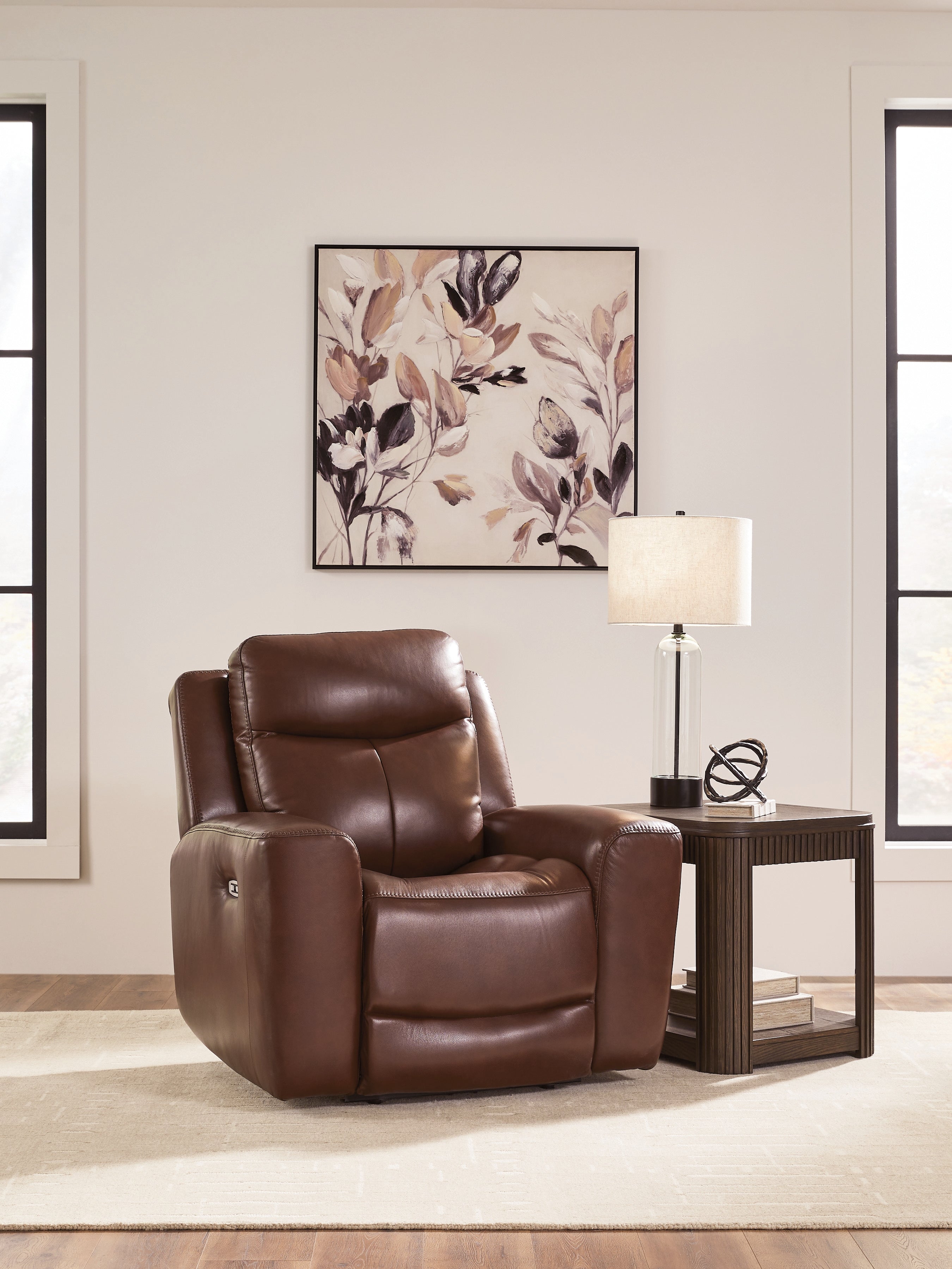 Tampa Furniture Outlet Lutz - Ashley Furniture - Next Move Living Room - PWR Recliner/ADJ Headrest / Mahogany - PCU1210213