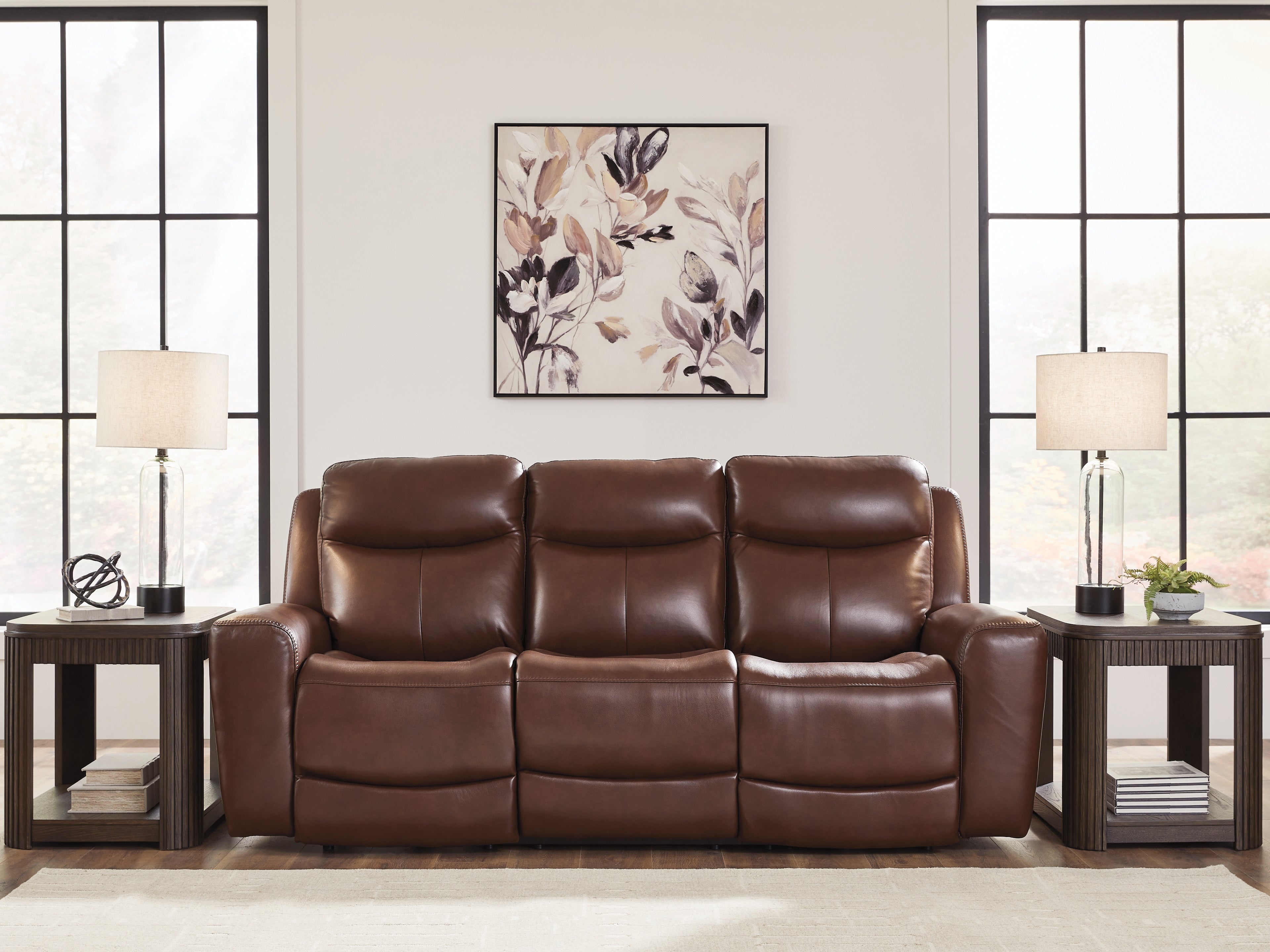 Tampa Furniture Outlet Lutz - Ashley Furniture - Next Move Living Room - PWR REC Sofa with ADJ Headrest / Mahogany - PCU1210215