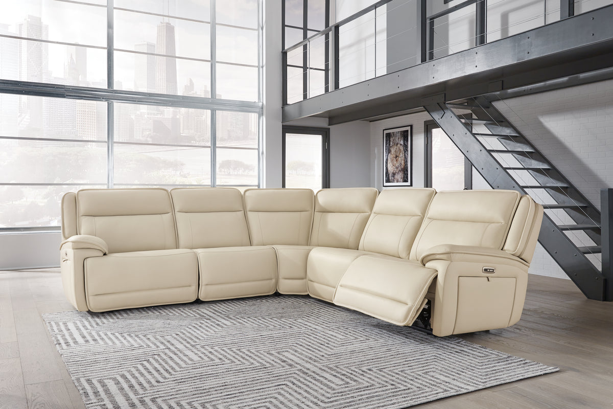 Tampa Furniture Outlet Lutz - Ashley Furniture - Double Deal Sectional - 5-Piece Power Reclining Sectional / Almond - U13001S2