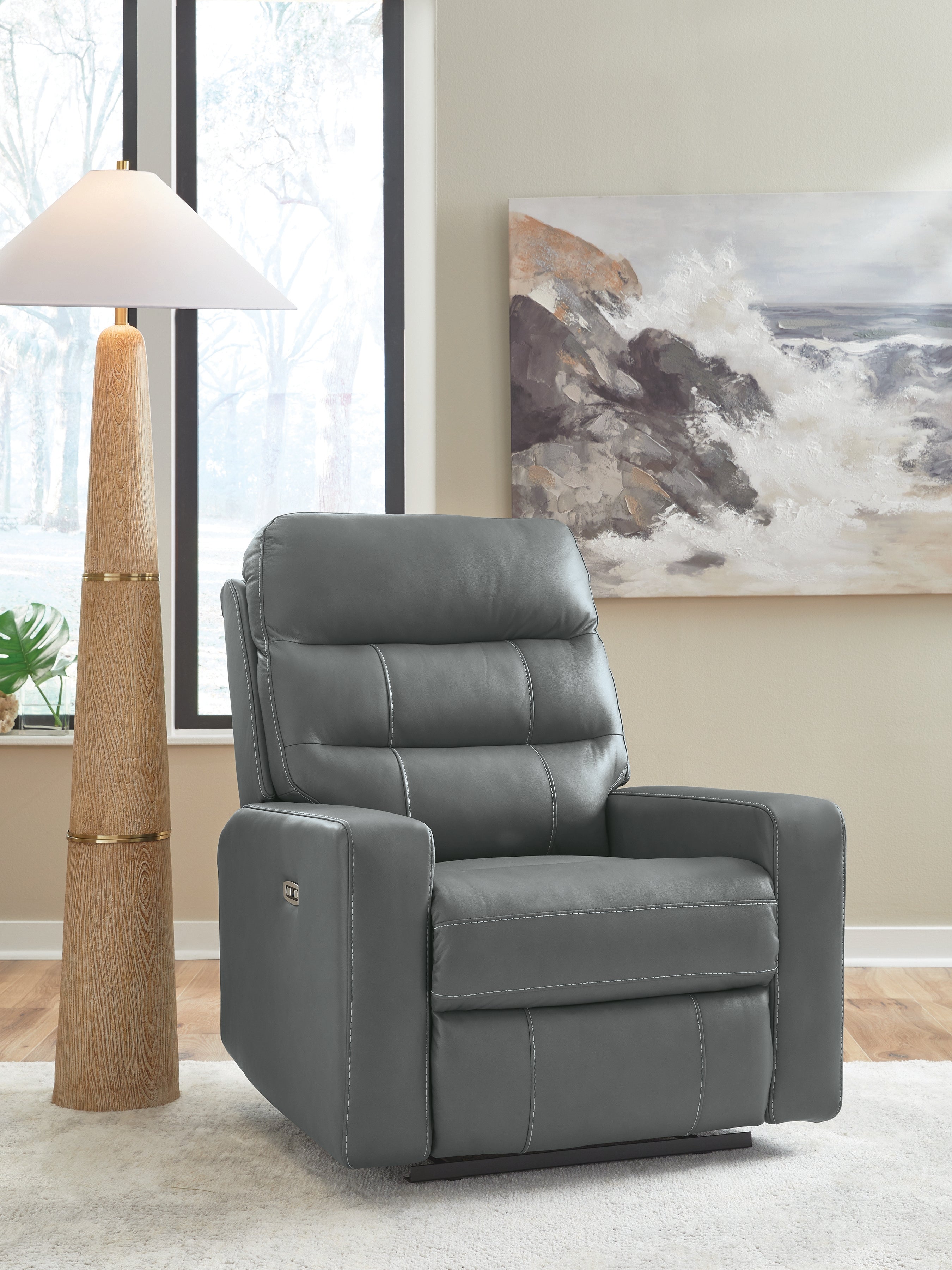 Tampa Furniture Outlet Lutz - Ashley Furniture - Pennacle Pier Living Room - PWR Recliner/ADJ Headrest / Tideon - PCU1350113