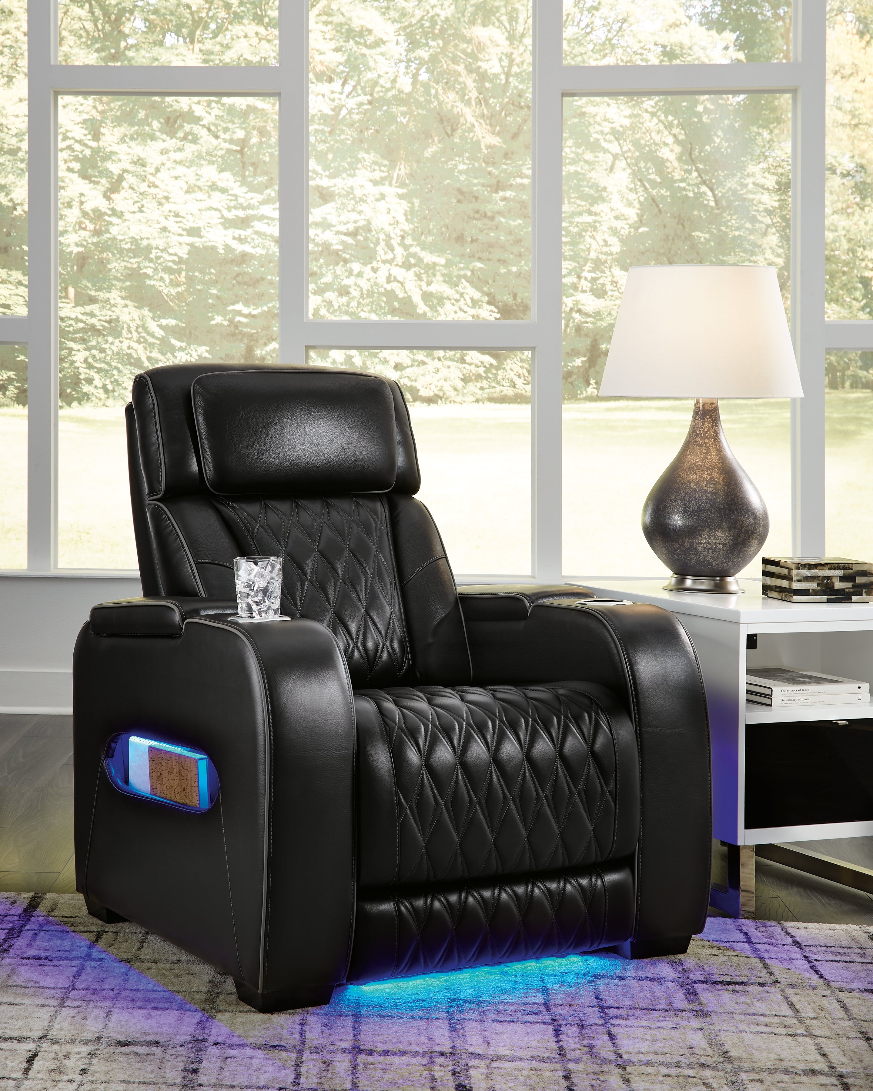 Tampa Furniture Outlet Lutz - Ashley Furniture - Boyington Living Room - PWR Recliner/ADJ Headrest / Black - U2710613