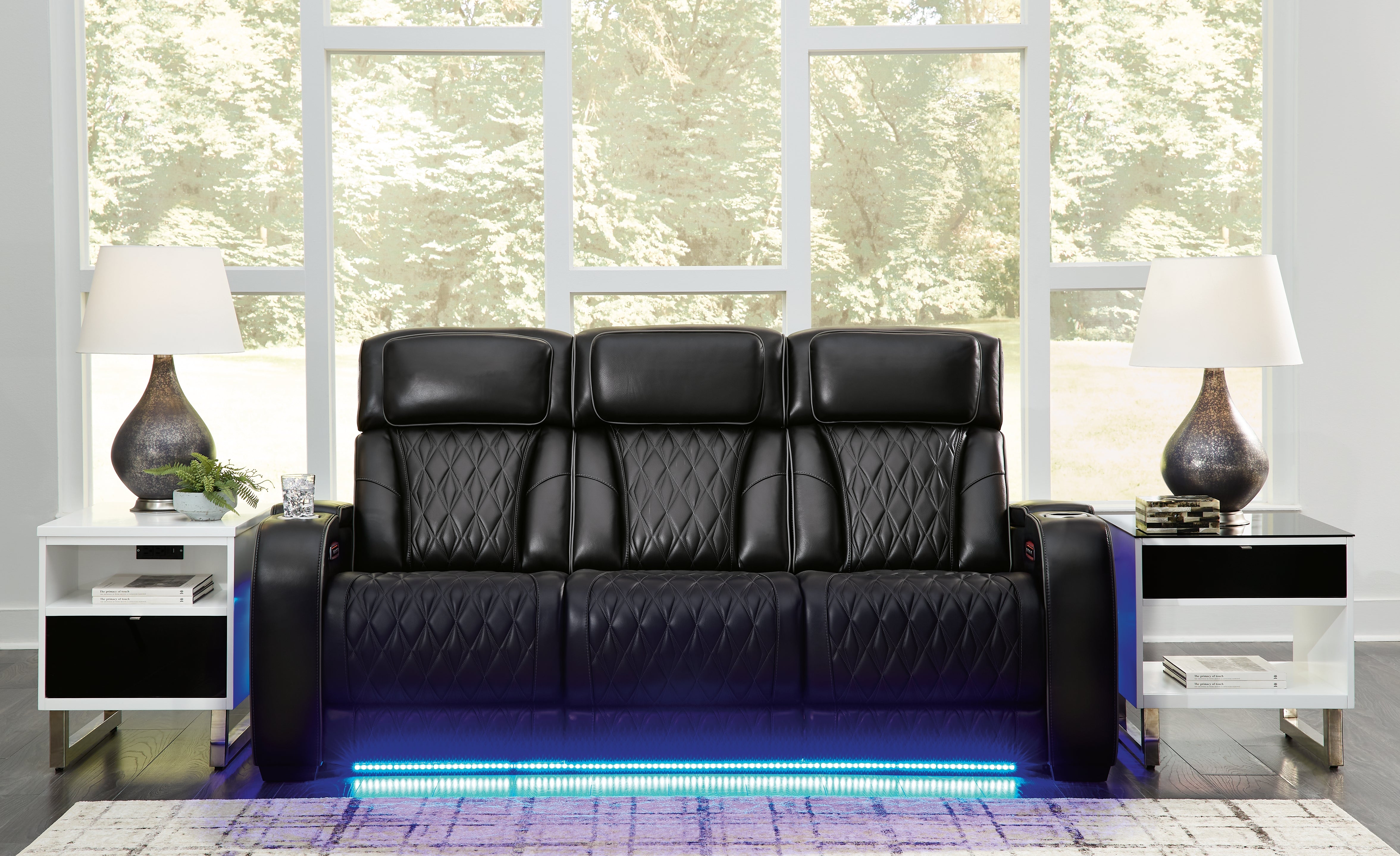 Tampa Furniture Outlet Lutz - Ashley Furniture - Boyington Living Room - PWR REC Sofa with ADJ Headrest / Black - U2710615