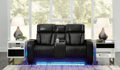 Tampa Furniture Outlet Lutz - Ashley Furniture - Boyington Living Room - PWR REC Loveseat/CON/ADJ HDRST / Black - U2710618