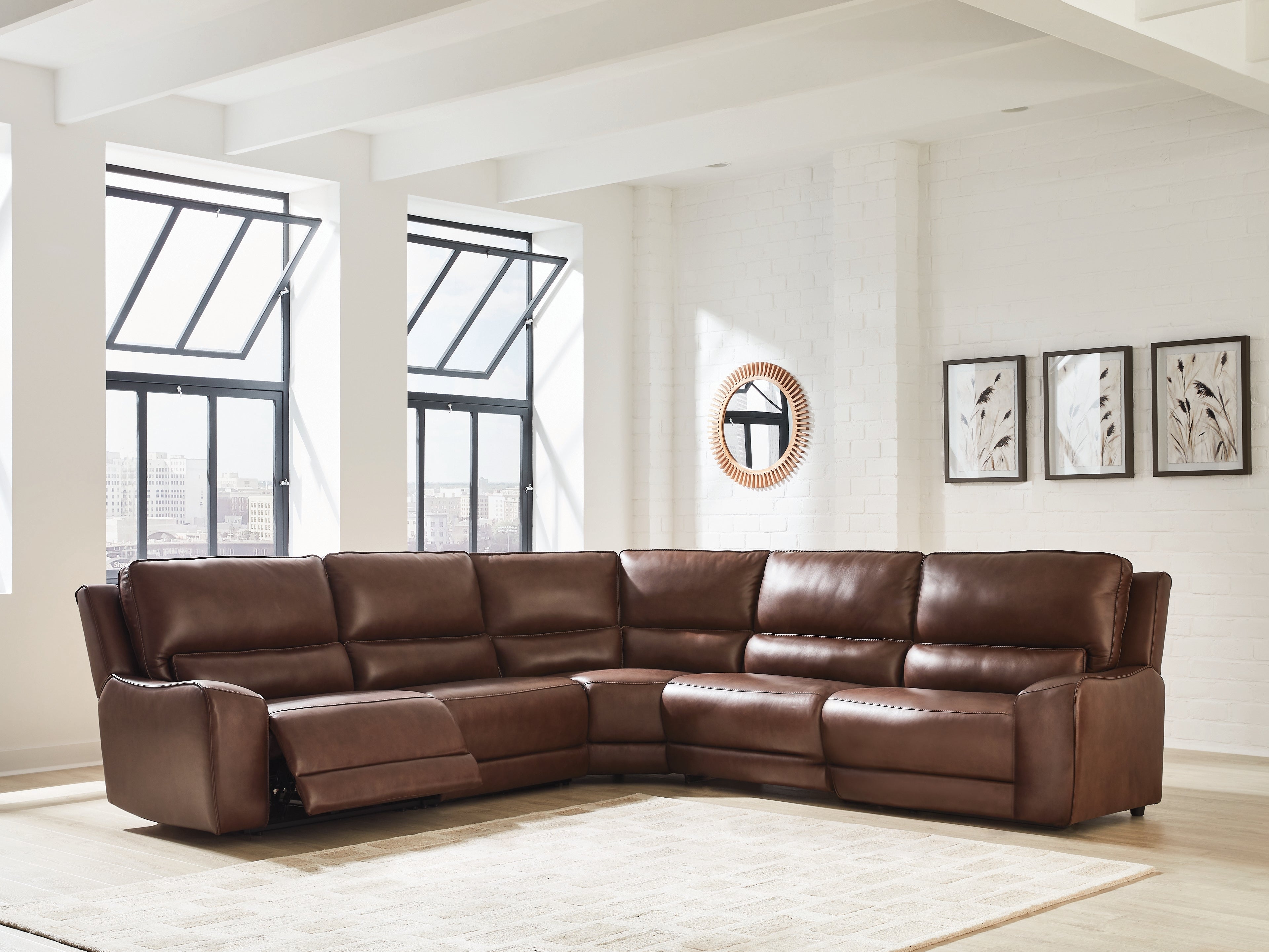 Tampa Furniture Outlet Lutz - Ashley Furniture - DeepWakes Sectional - 5-Piece Power Reclining Sectional / Canyon - PCU62607S8