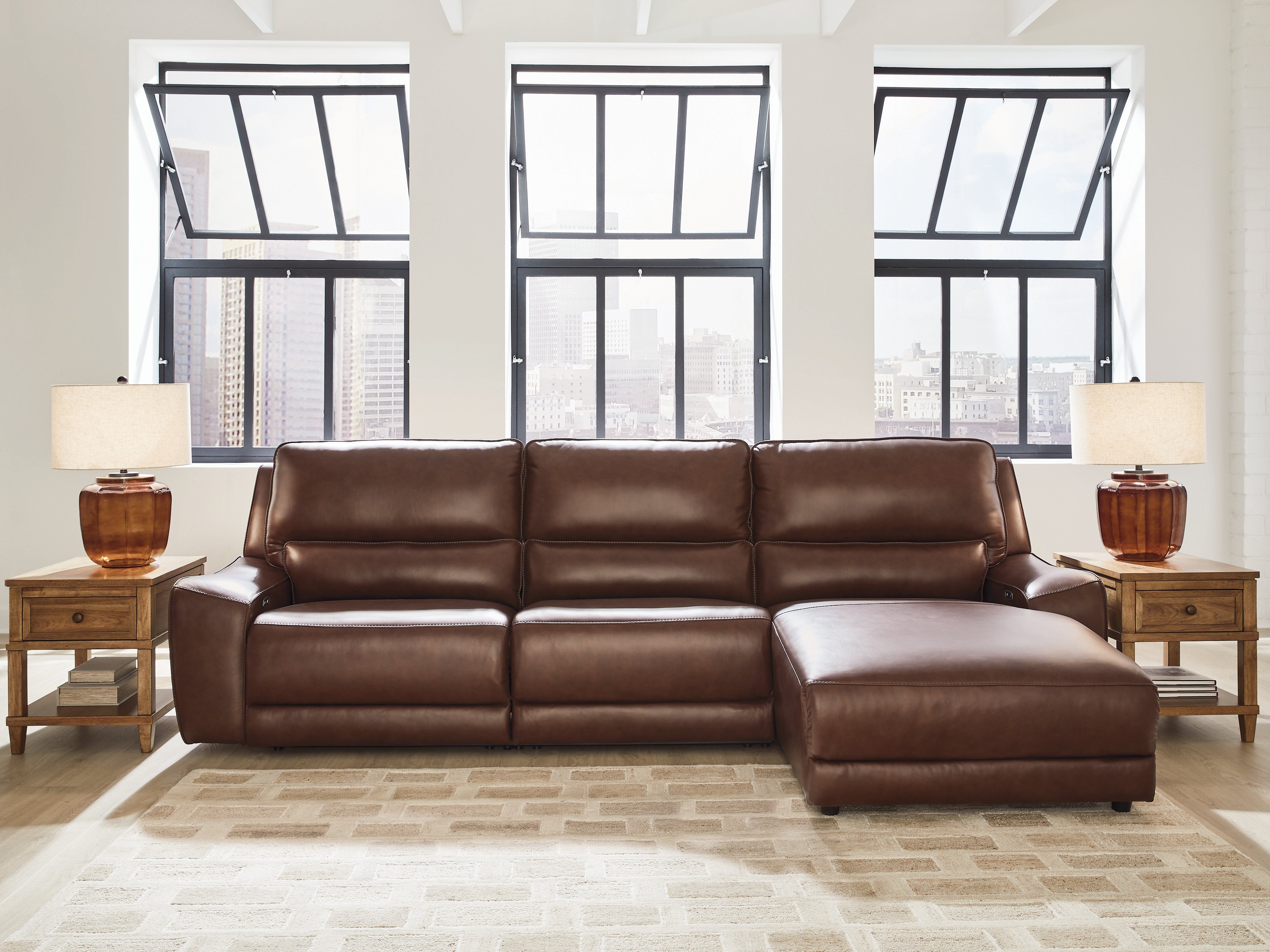 Tampa Furniture Outlet Lutz - Ashley Furniture - DeepWakes Sectional - 3-Piece Reclining Sofa Chaise / Canyon - PCU62607S22