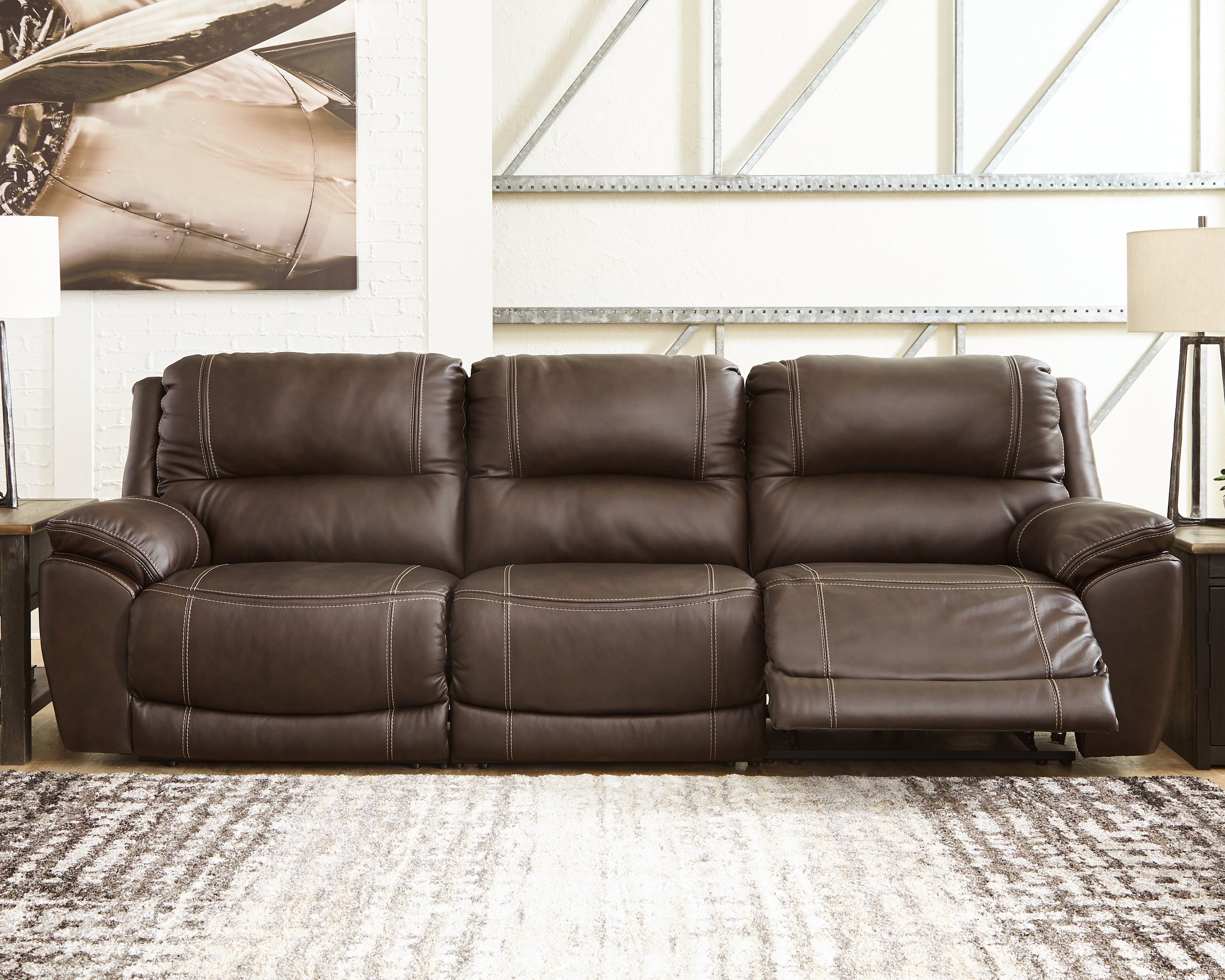 Tampa Furniture Outlet Lutz - Ashley Furniture - Dunleith Sectional - 3-Piece Power Reclining Sofa / Chocolate - U71604S5