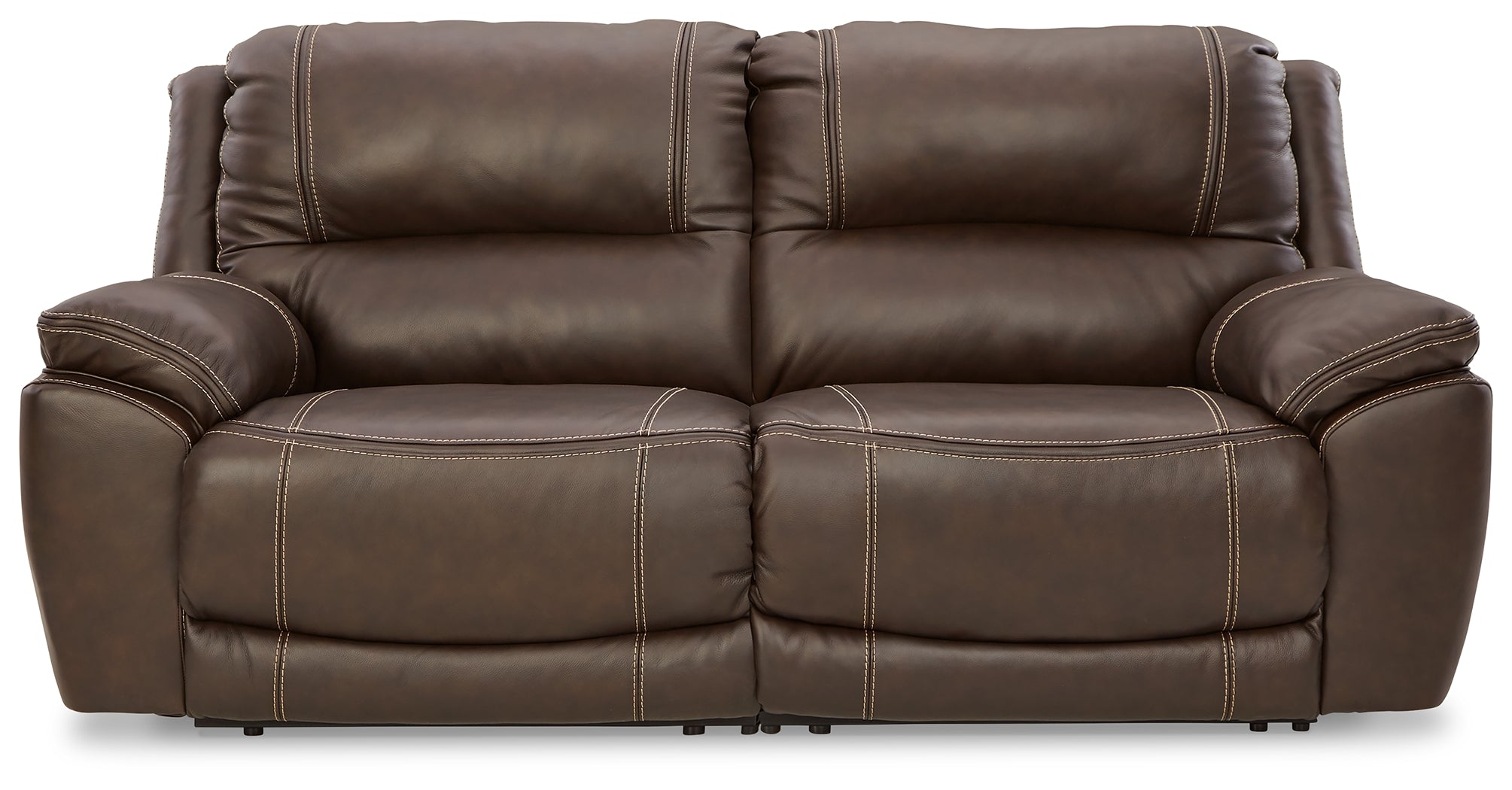 Tampa Furniture Outlet Lutz - Ashley Furniture - Dunleith Sectional - 2-Piece Power Reclining Sectional Loveseat / Chocolate - U71604S3