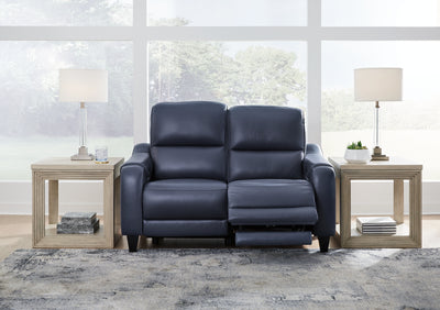 Tampa Furniture Outlet Lutz - Ashley Furniture - Mercomatic Living Room - PWR REC Loveseat/ADJ Headrest / Ocean - U7531114
