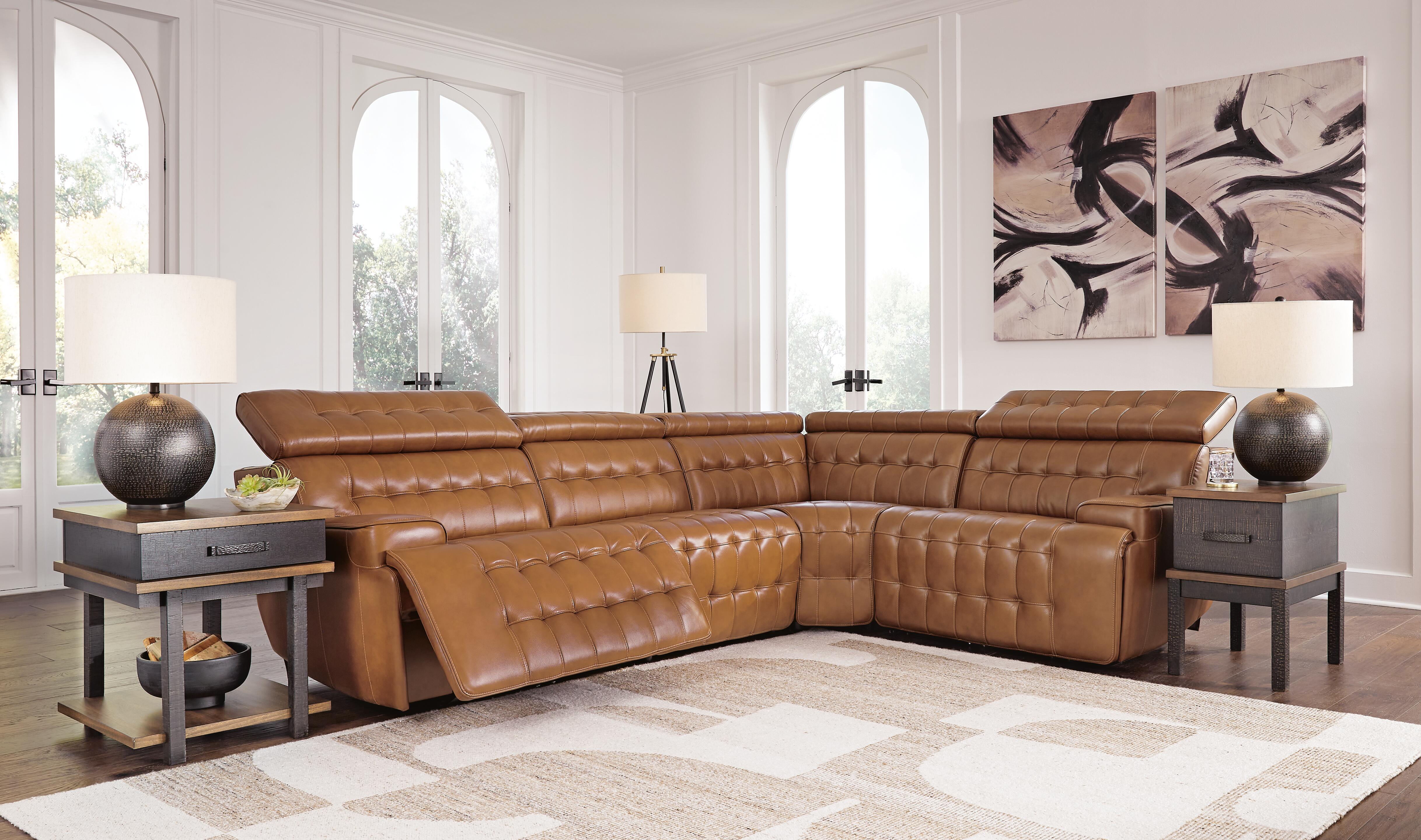 Tampa Furniture Outlet Lutz - Ashley Furniture - Temmpton Sectional - 4-Piece Reclining Sectional / Chocolate - U92708S6