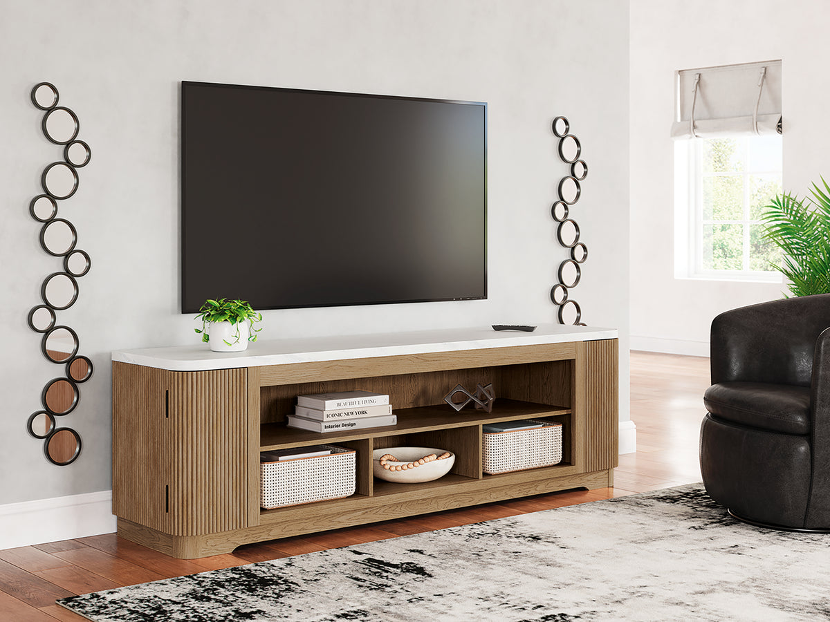 Tampa Furniture Outlet Lutz - Ashley Furniture - Camdill 80" TV Stand - 80" / Light Brown - W808-68