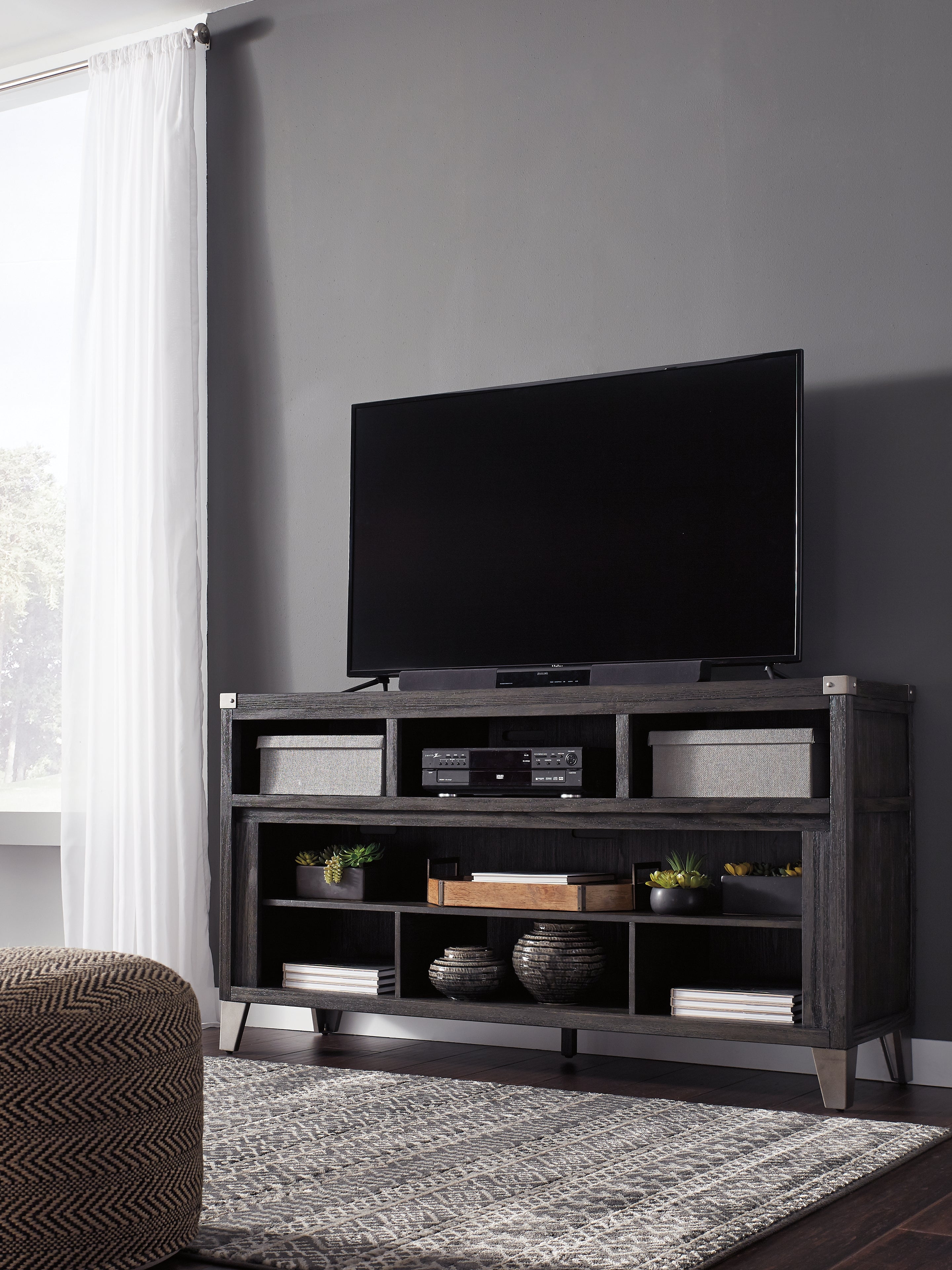 Tampa Furniture Outlet Lutz - Ashley Furniture - Todoe 65" TV Stand - 65" / Gray - W901-68