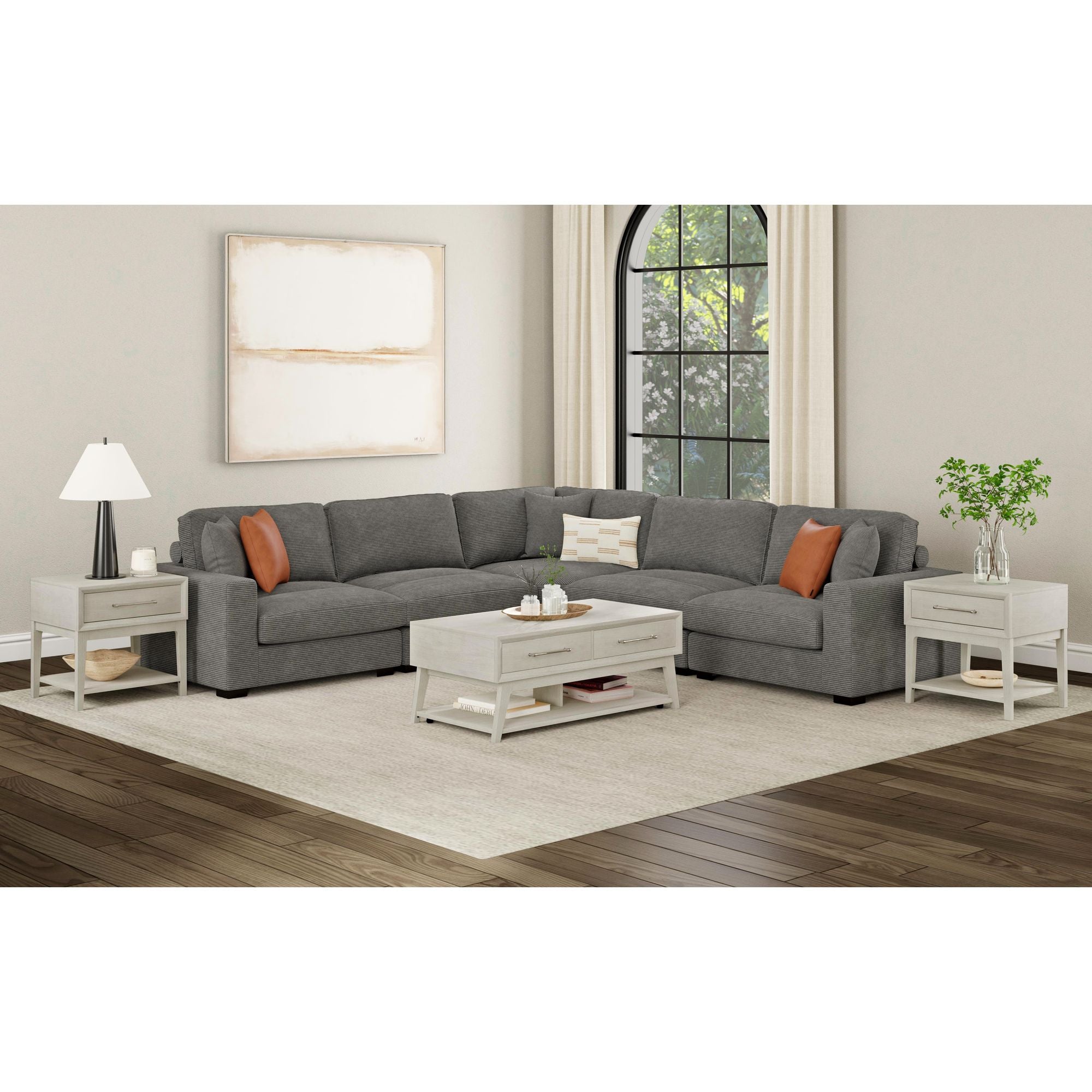 Westland Coffee Table with Casters in Almond – SKU T-13000-6-CT | Elements