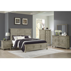 Whit-Ash 5-Drawer Door Chest in Light Grey – SKU B-11360-3-CH2 | Elements